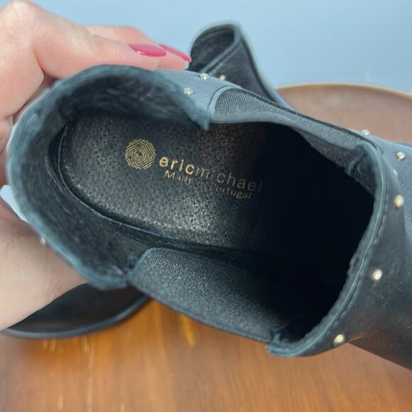 Eric Michael black leather studded bootie new size 36 - Picture 7 of 7